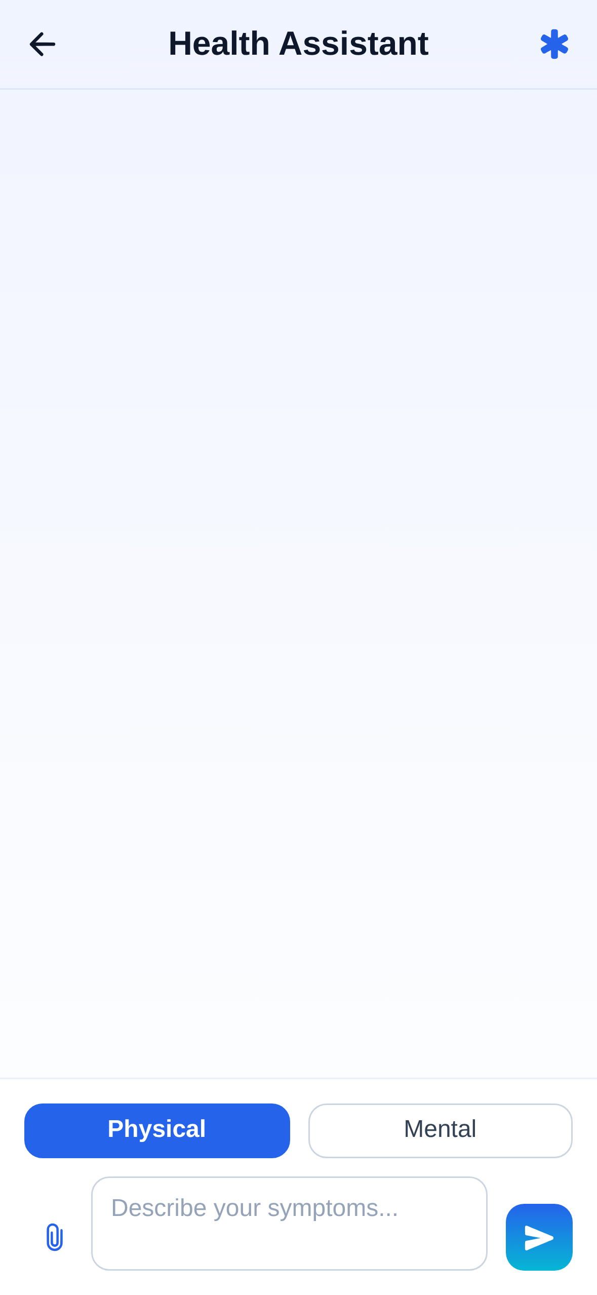 PocDoc AI Health Chat where you describe symptoms and get instant differential analysis